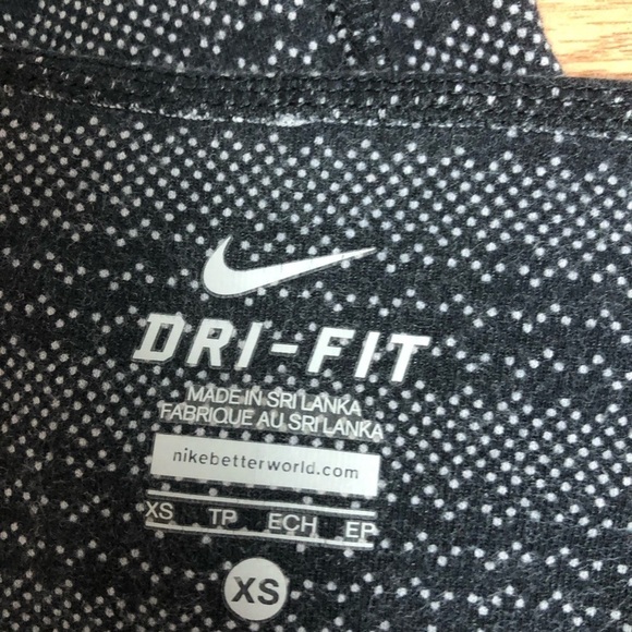 Nike Dri Fit Black Grey Leggings XSmall - Picture 2 of 2